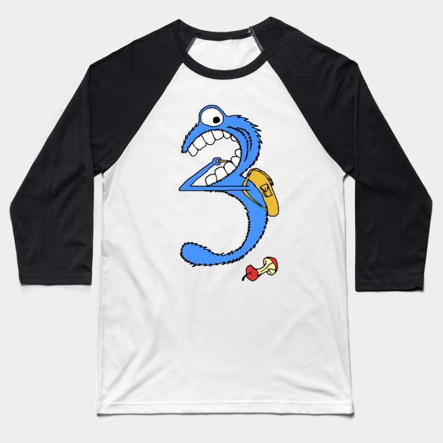 Number 3 Baseball T-Shirt by kostjuk